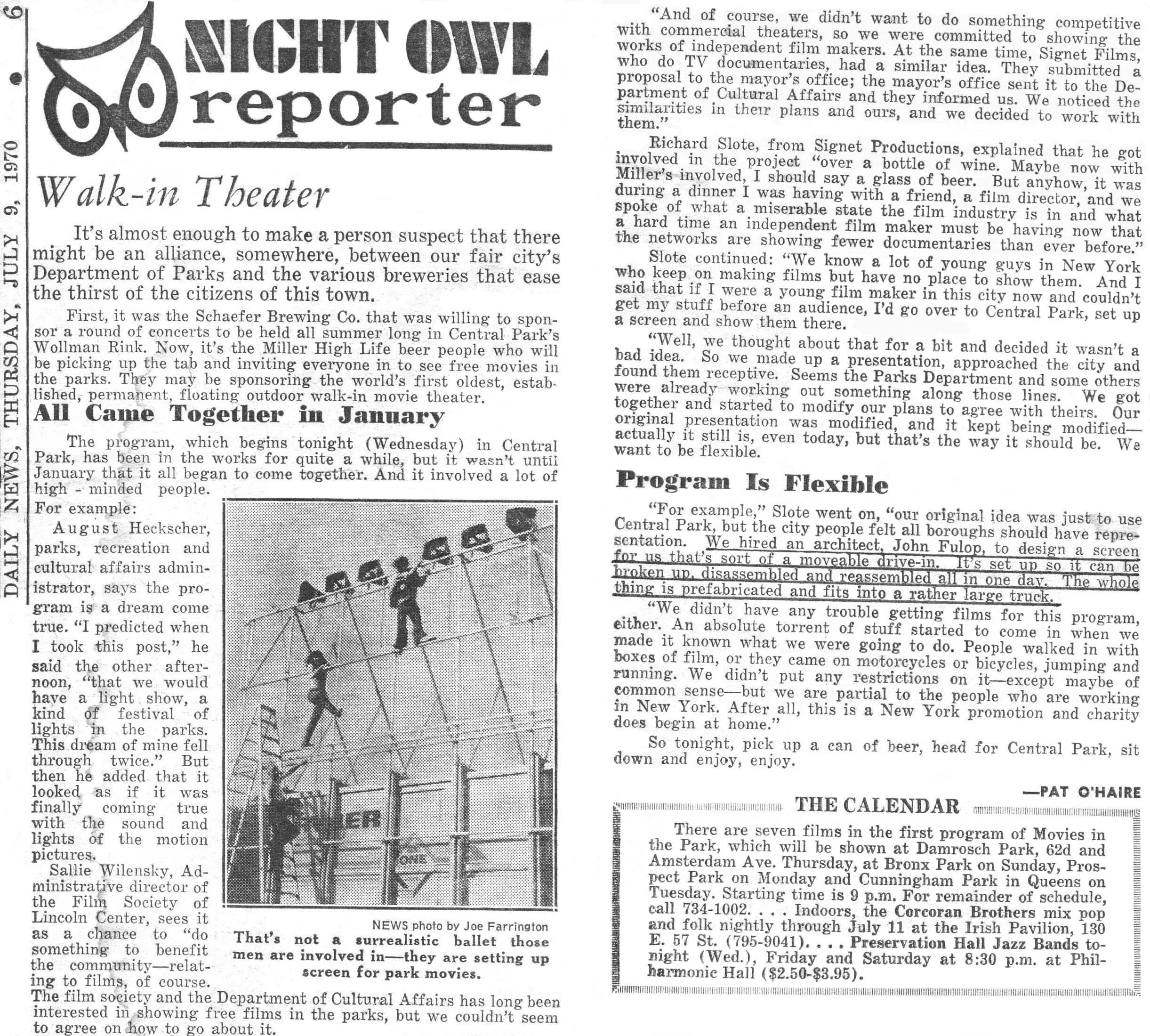 Daily News Article - July 9, 1970
