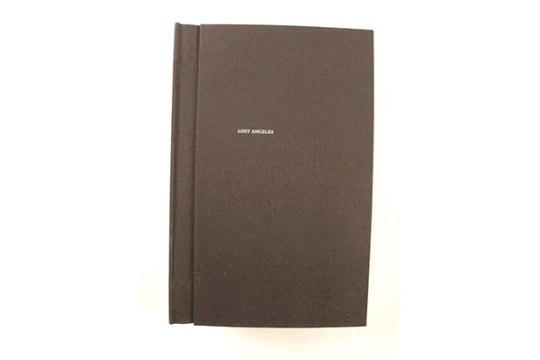 Nick Herman , Lost Angeles , 2015, artist book, silkscreen on paper and silkscreen tip-in prints folded and mounted on paper, coptic binding, 64 pages, 7.25 x 11 x 3 inches, ed. 2 (artwork © Nick Herman)
