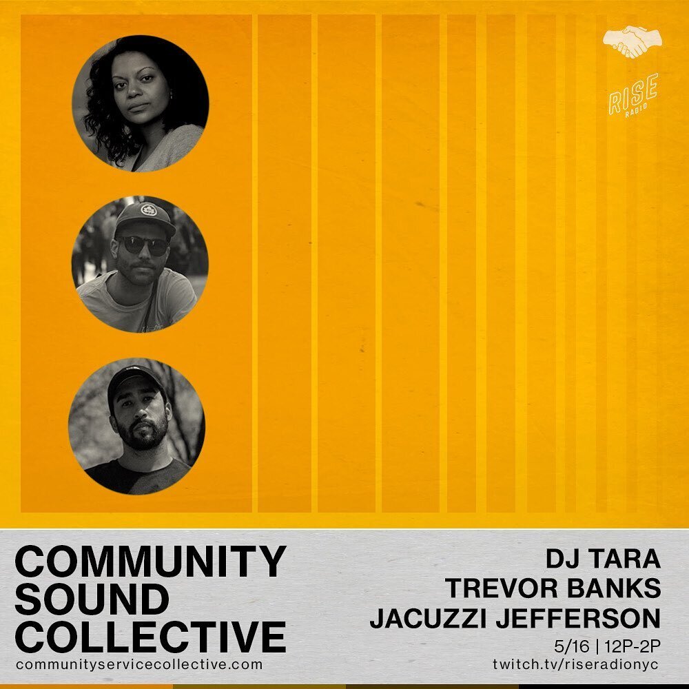 i&rsquo;m excited to be back at @rise.radio.nyc with @trevorbanks and @djtaranyc tomorrow at noon EDT for @communitysoundcollective. i&rsquo;ll be playing a bunch of tracks from the new album. if you&rsquo;re in NYC, come say what&rsquo;s up and get 