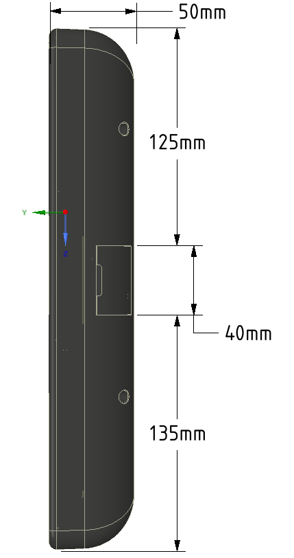 Side View with Dimensions