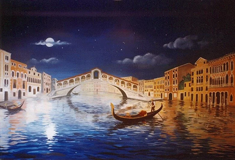 Mural in a restaurant in West Byfleet