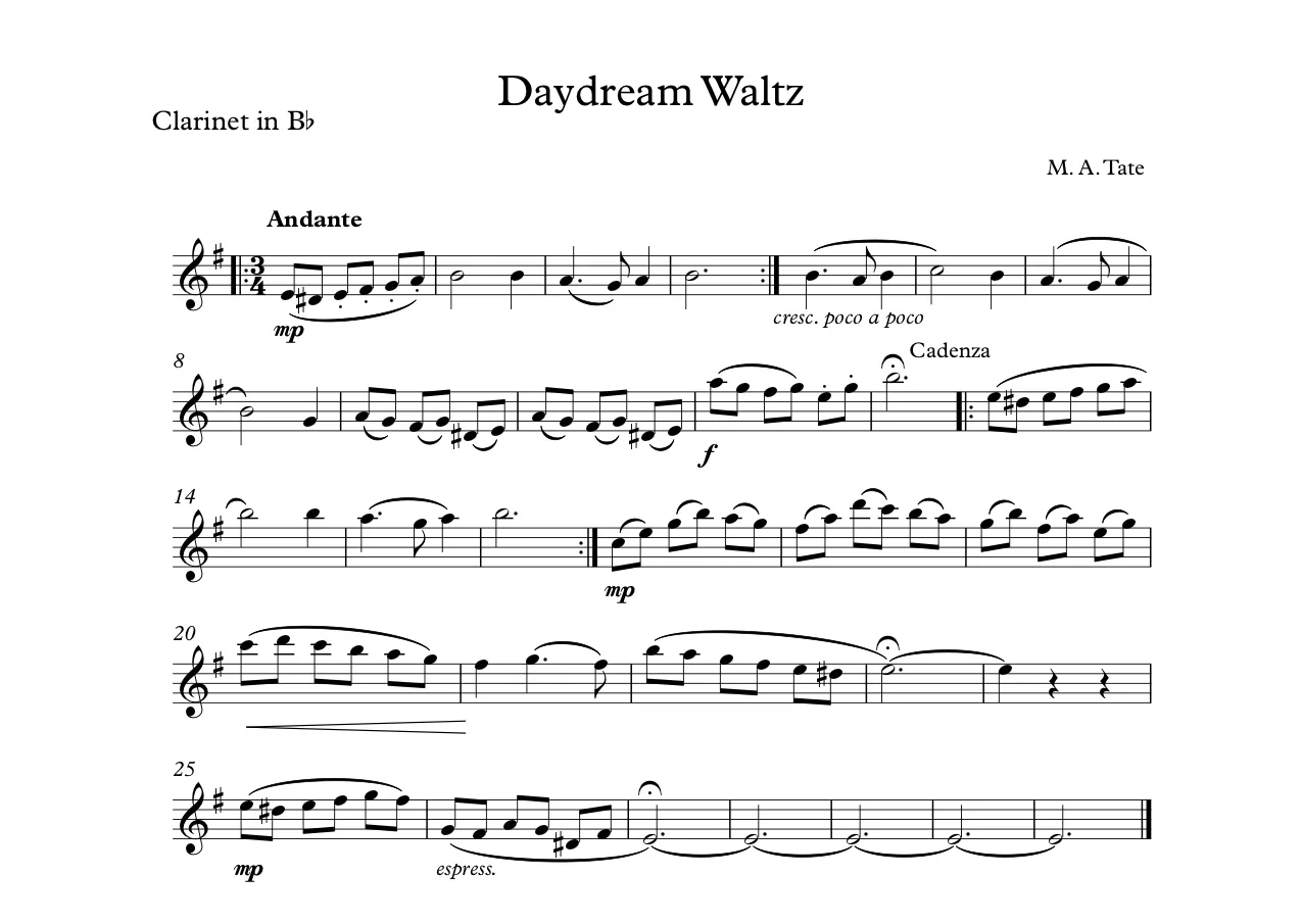 Etude 1 - Daydream Waltz (accompaniment)