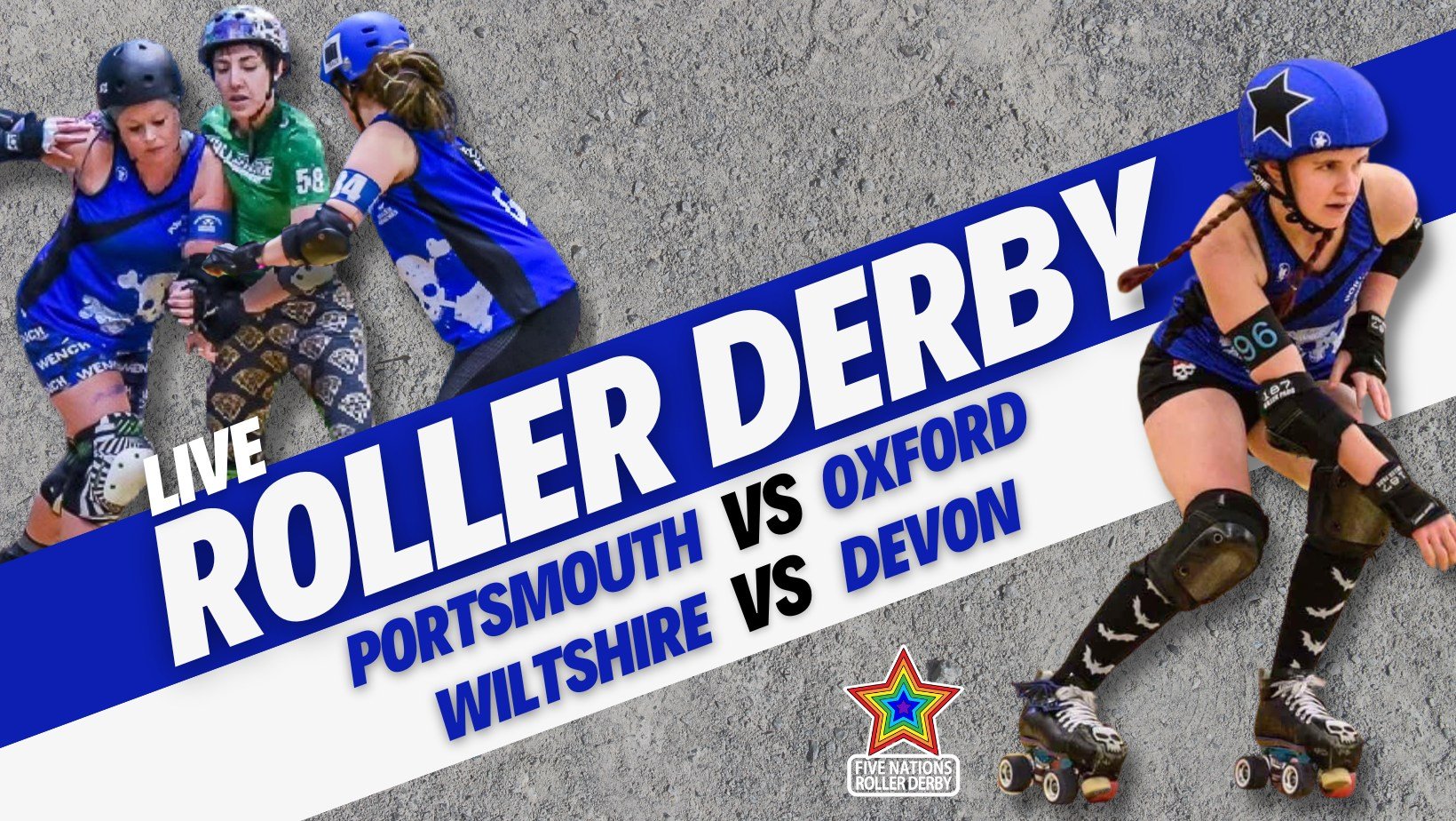 Portsmouth Roller Wenches Live Roller Derby 5 Nations Double Header