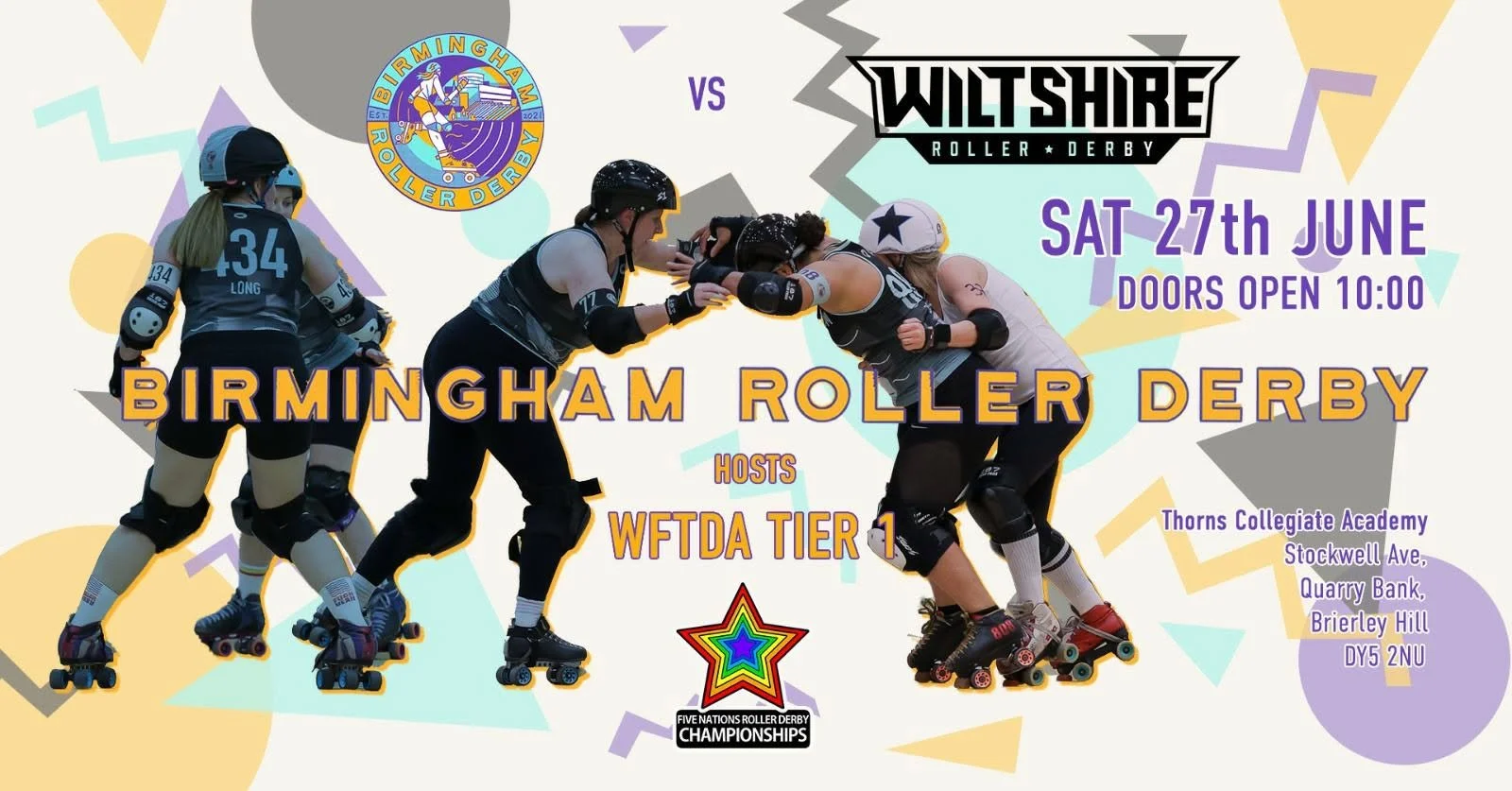 Five Nations Tier 1 - Wiltshire Roller Derby A vs Birmingham A