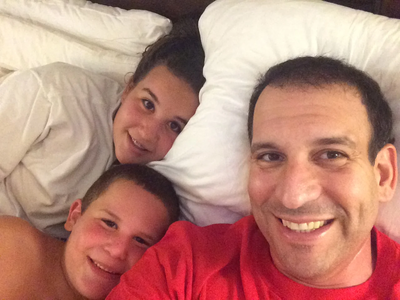 My youngest son and daughter keeping me company after a treatment. Awesome kids.