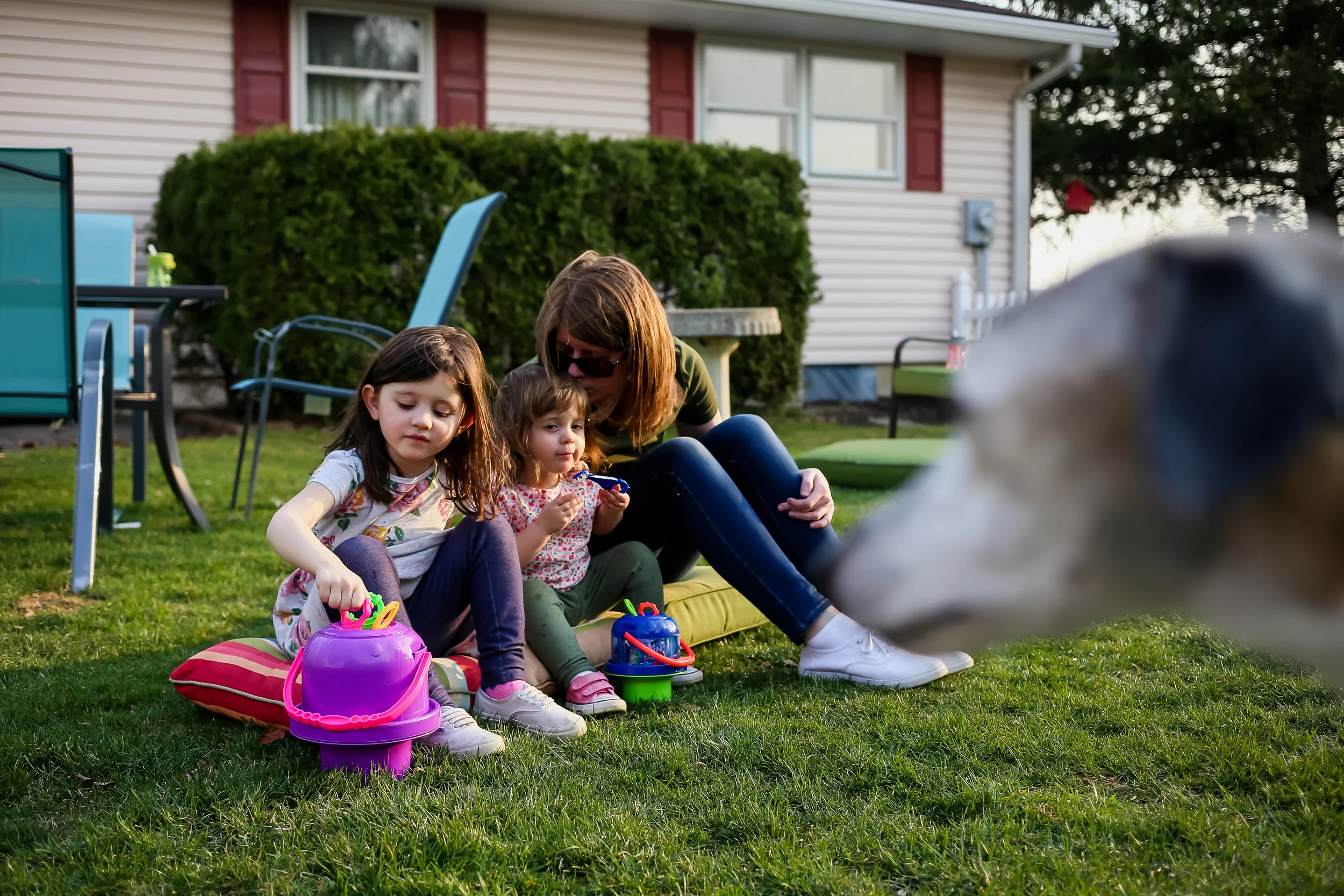 When you try to get in the frame, but get photobombed by the dog.