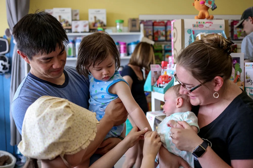 Members of the tribe at Ju-Ju Monkey, a hub for parenting in Lehigh Valley, PA.