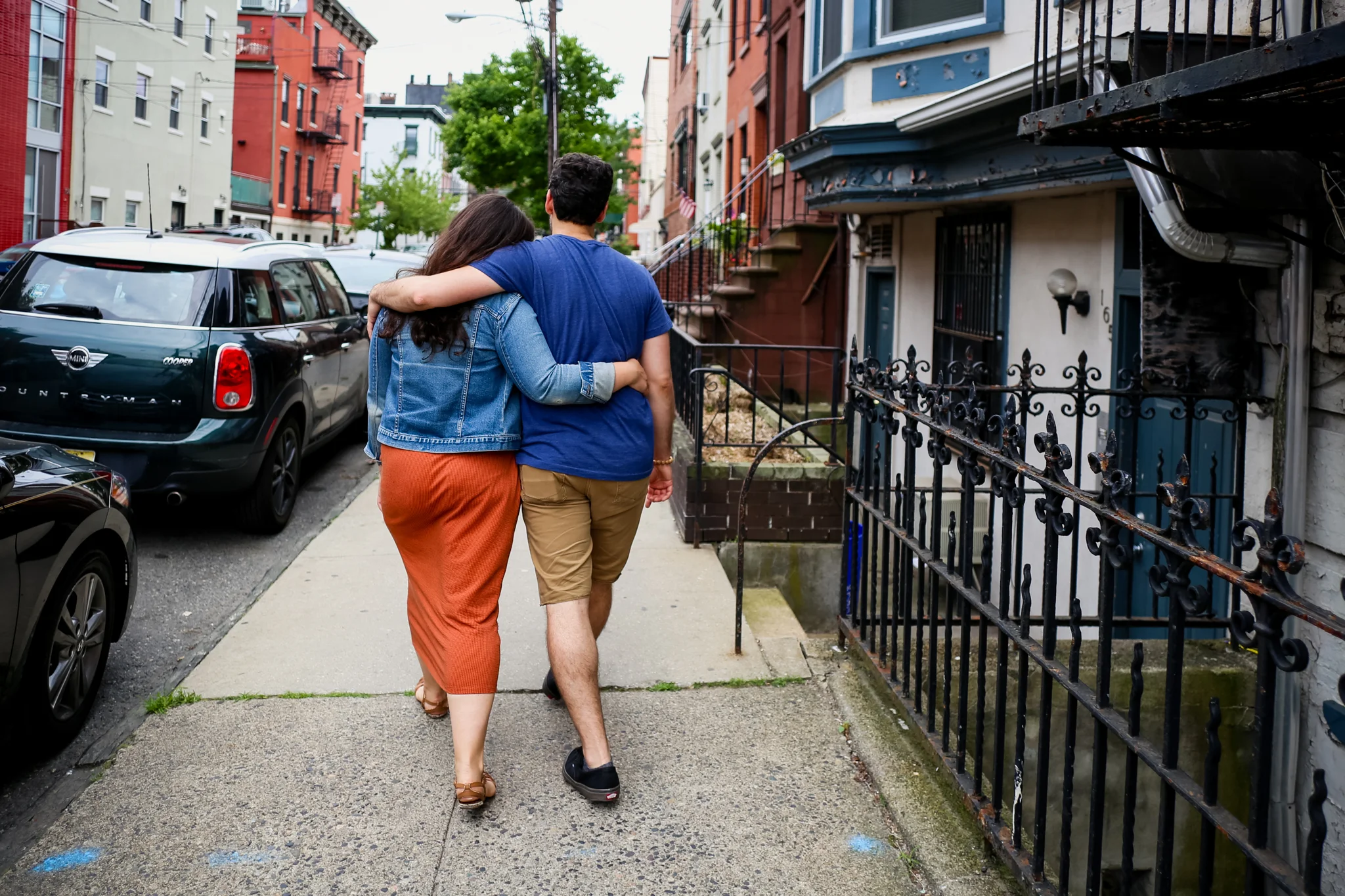 Documentary style engagement photo shoot in Hoboken, NJ.