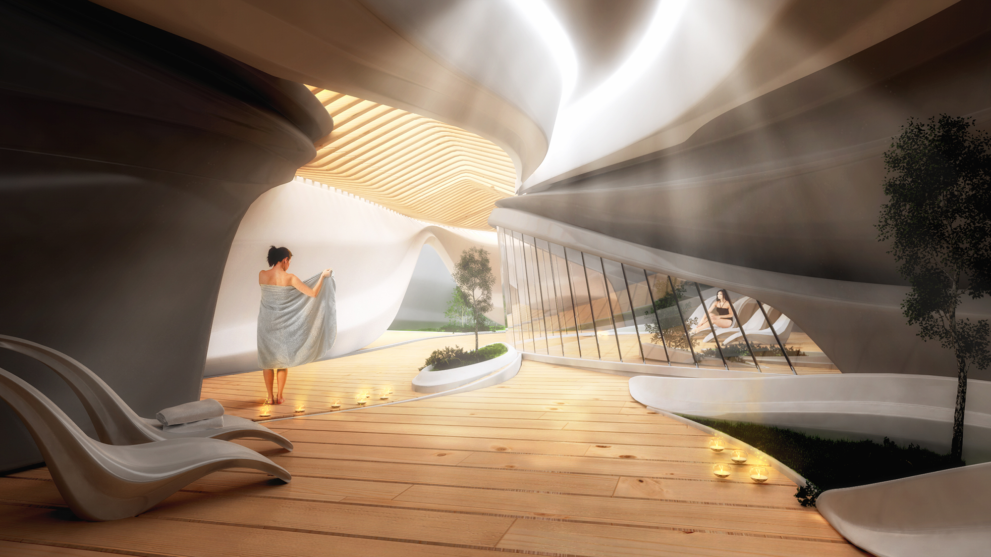 How to blend architecture, food, relax, wellness and seasonality? This the question on which to build a contemporary, eco-friendly design. A notable piece of architecture capable of offering a multisensory, unique experience to its users.