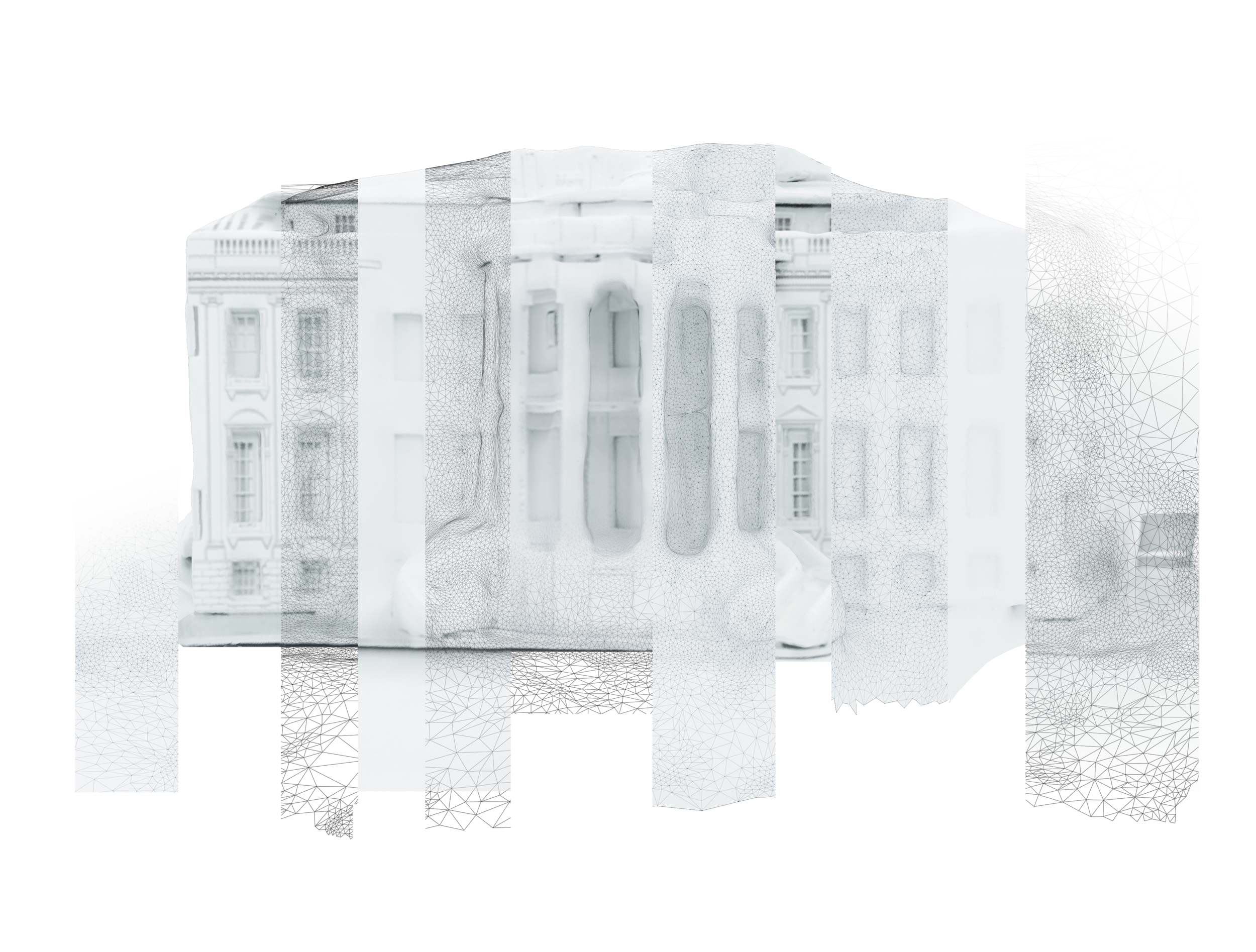 Several layers of white ink are overlapped, bringing on paper what the camera could not capture.