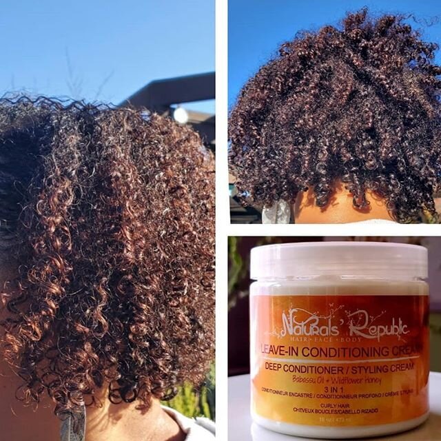 Naturals'Republic found its way to 
El Sobrante Ca.! Our lovely customer @marvelousfreckles mentioned how she loved how our 
3 in 1 LEAVE IN CONDITIONING CREAM
made her wash and go super defined and shiny! Oh, she said she enjoys the smell too..so th