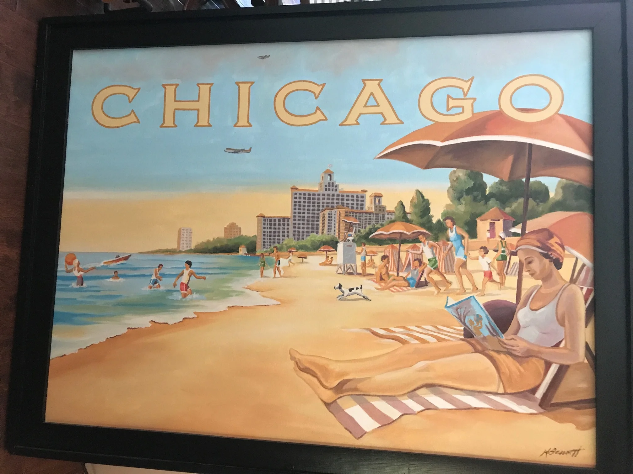 SOLD - 42” x 52” acrylic on canvas, framed.