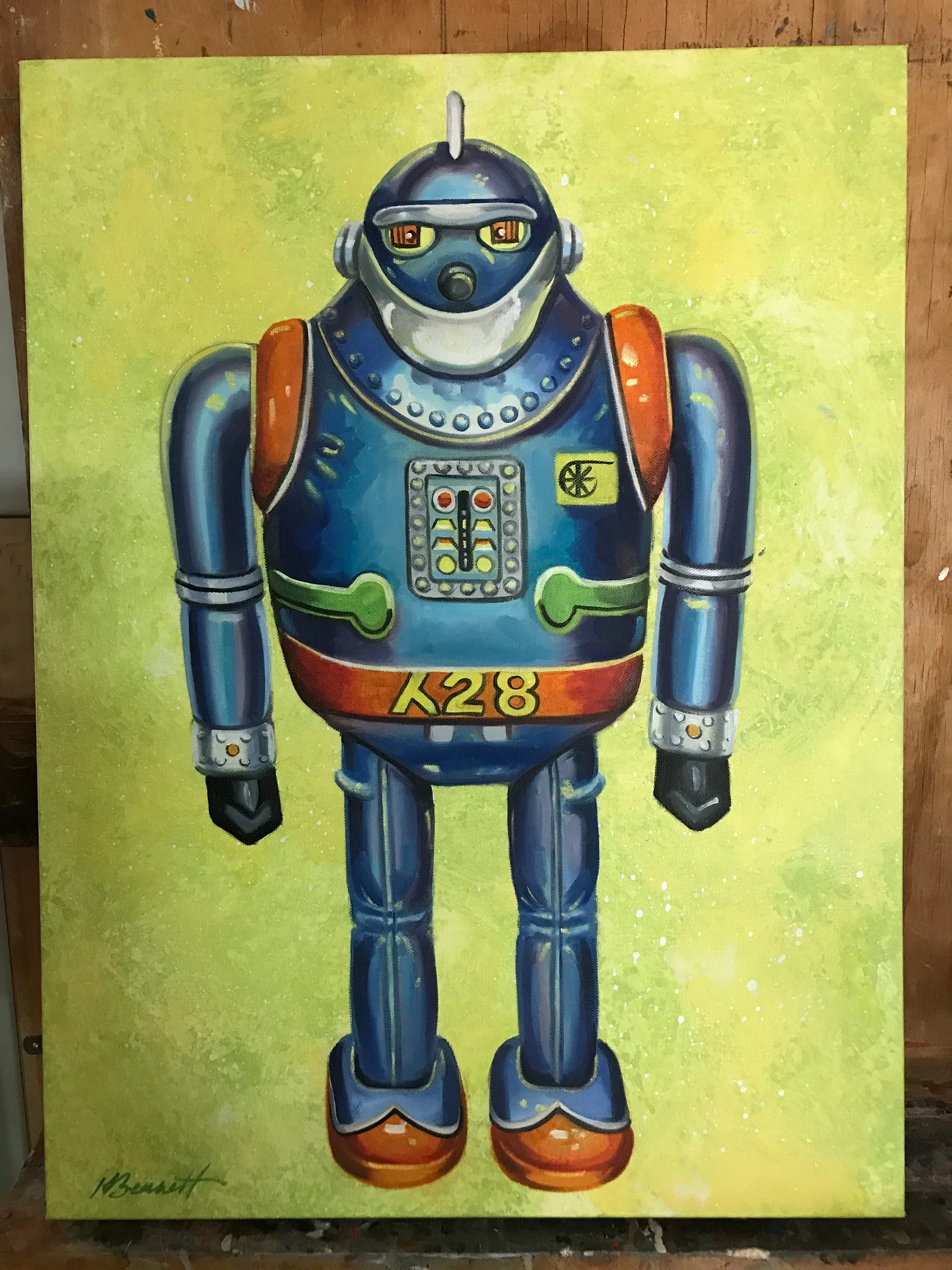  18” x 24” oil and acrylic on canvas 