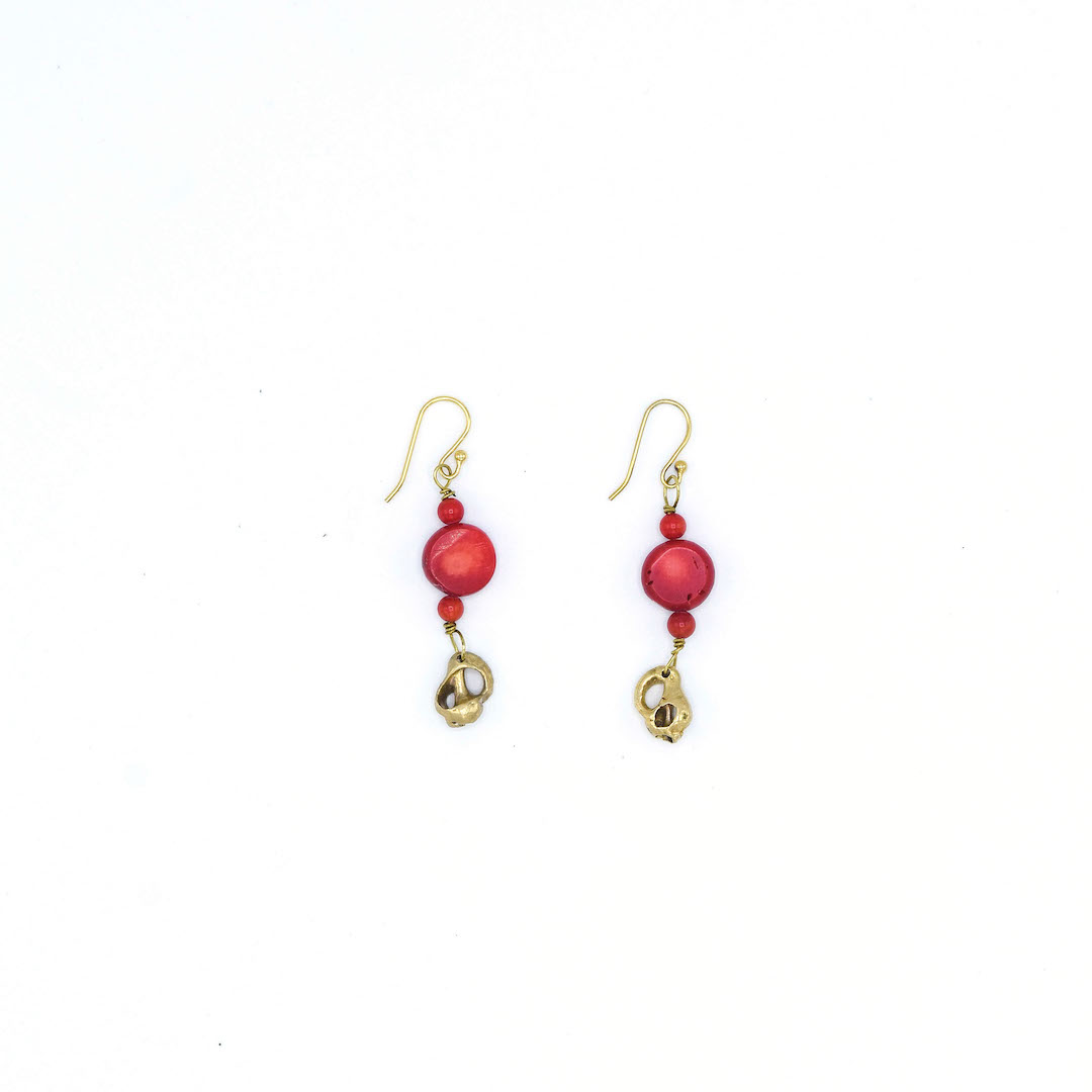 Coral shell earrings