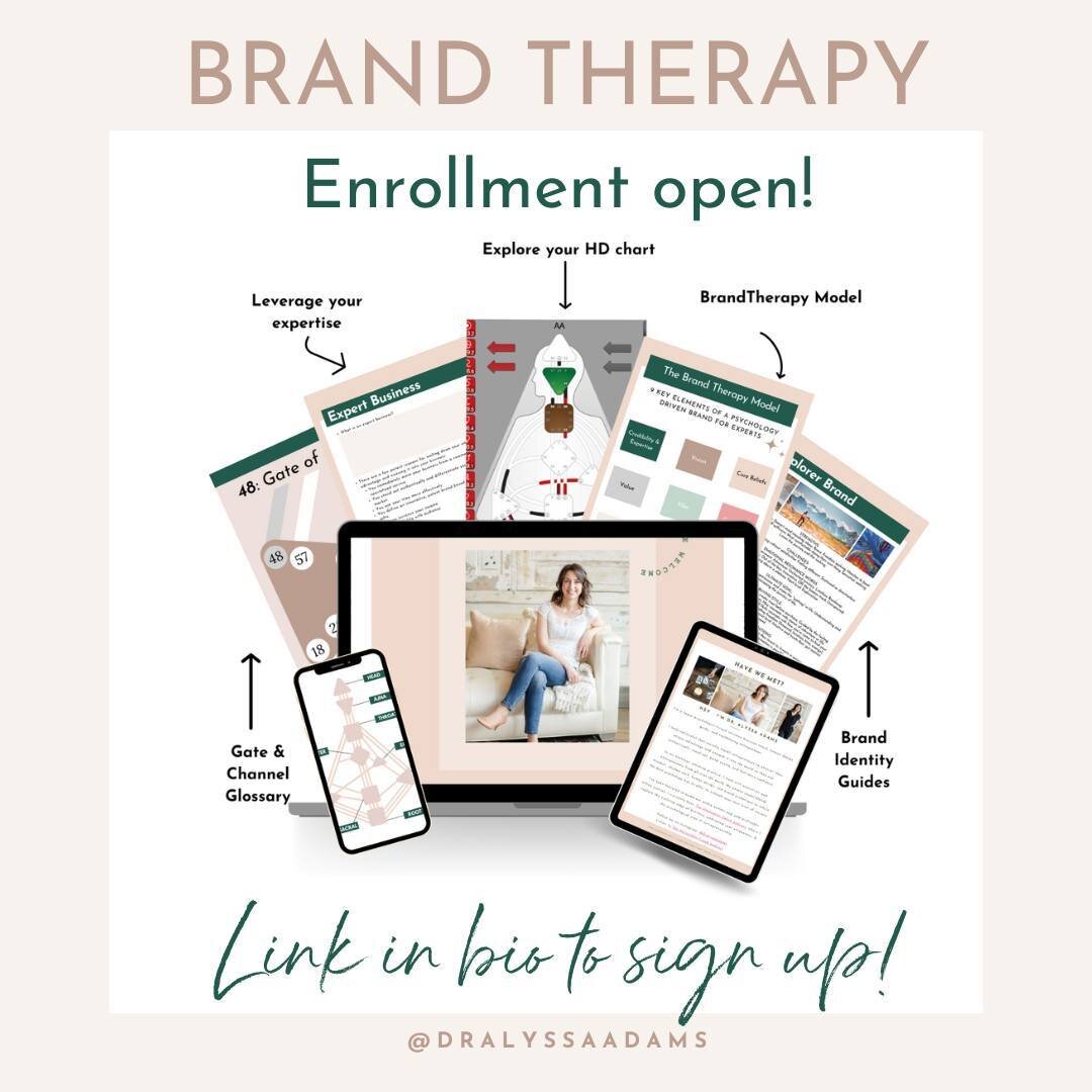 Are you ready to become a category-of-one in your field? 

BrandTherapy is an in-depth online program that was specifically designed to help service based entrepreneurs to create a unique brand. 

This program invites you to stand out authentically (