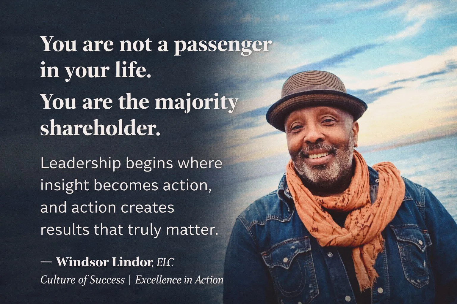 You Are Not a Passenger in Your Life