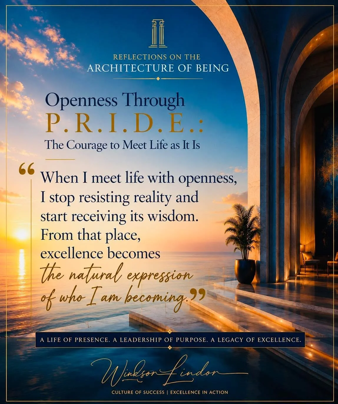 The quality of your life is often determined by what you stop resisting.

Many people believe growth comes from having the right answers. In my experience, growth more often begins with developing the capacity to remain present with the questions.

W