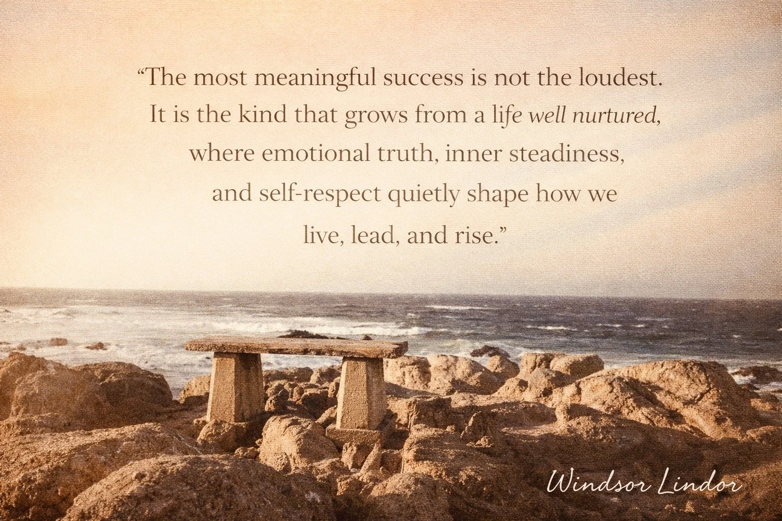 Quiet success and nurturing life article by Windsor Lindor on emotional intelligence and self-leadership