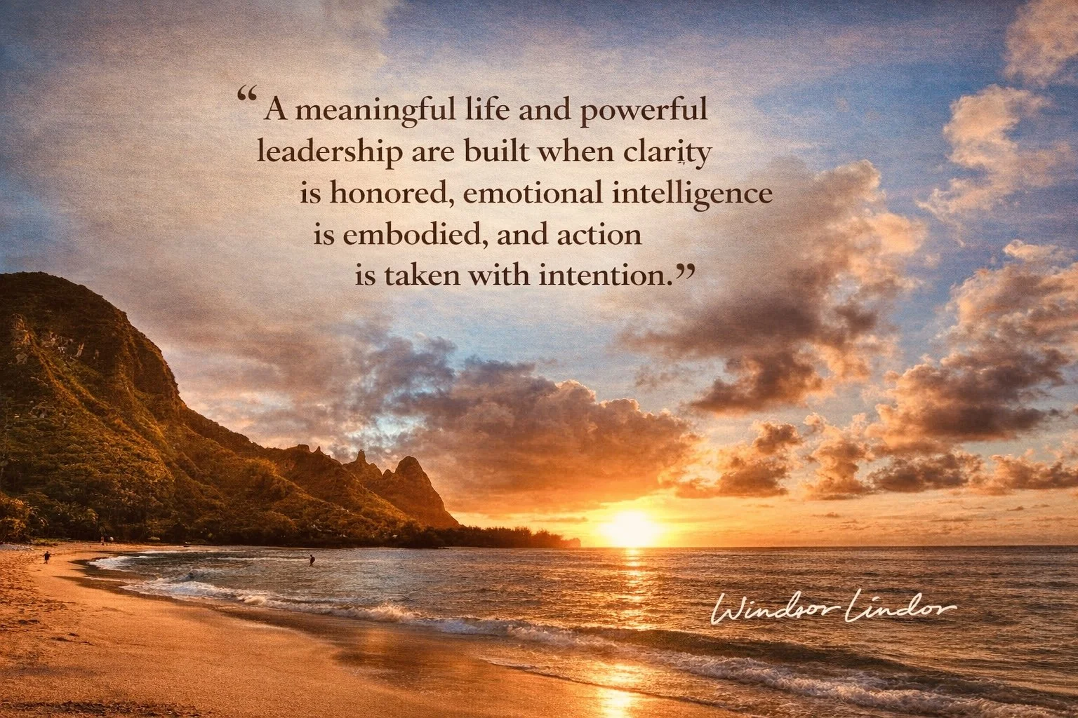 Create a life and leadership experience that is sustainable, meaningful, and truly your own.