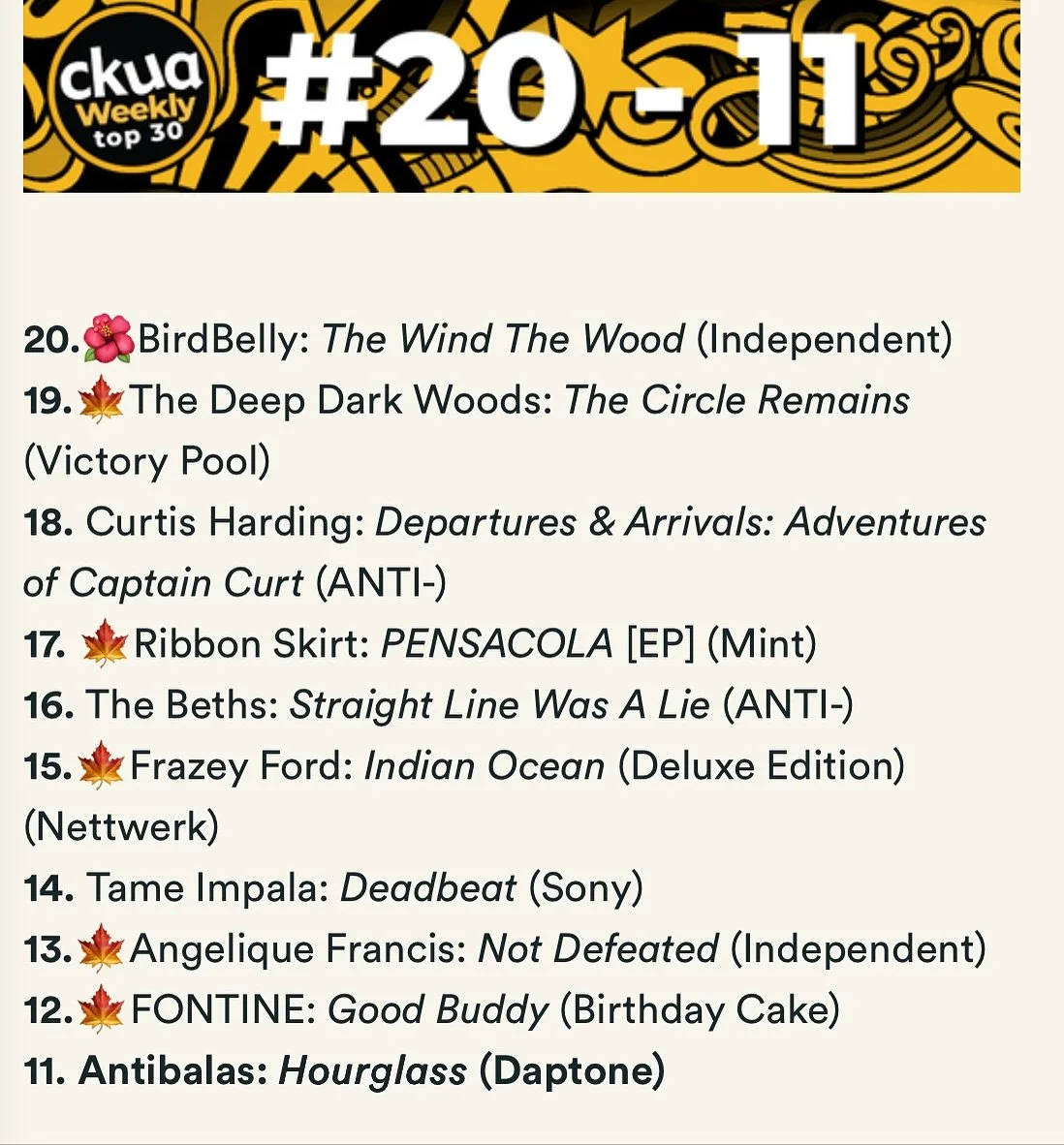 Want to say a heartfelt thank you to the beautiful folks at @ckuaradio for playing The Wind The Wood; @amyvankeeken @stovelgrant @ckua_oz and Tony King. It is a huge deal for a little girl like me to hear my song babies on the radio! Special thank yo