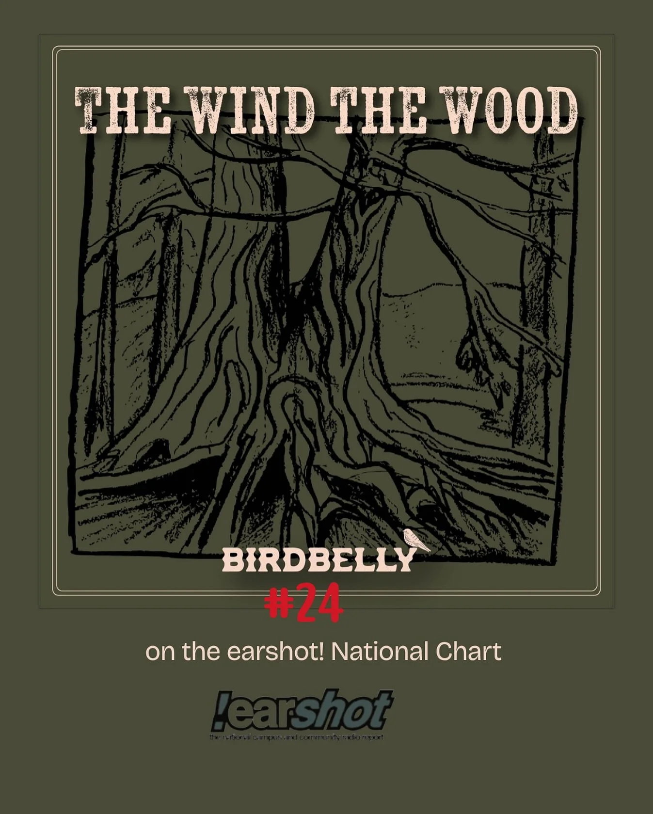 The Wind The Wood reached #24 on the earshot! National Chart, and I want to thank the stations whose support helped lift the album into national rotation.

Thank you to the campus and community radio hosts who believed in these songs and spun them co