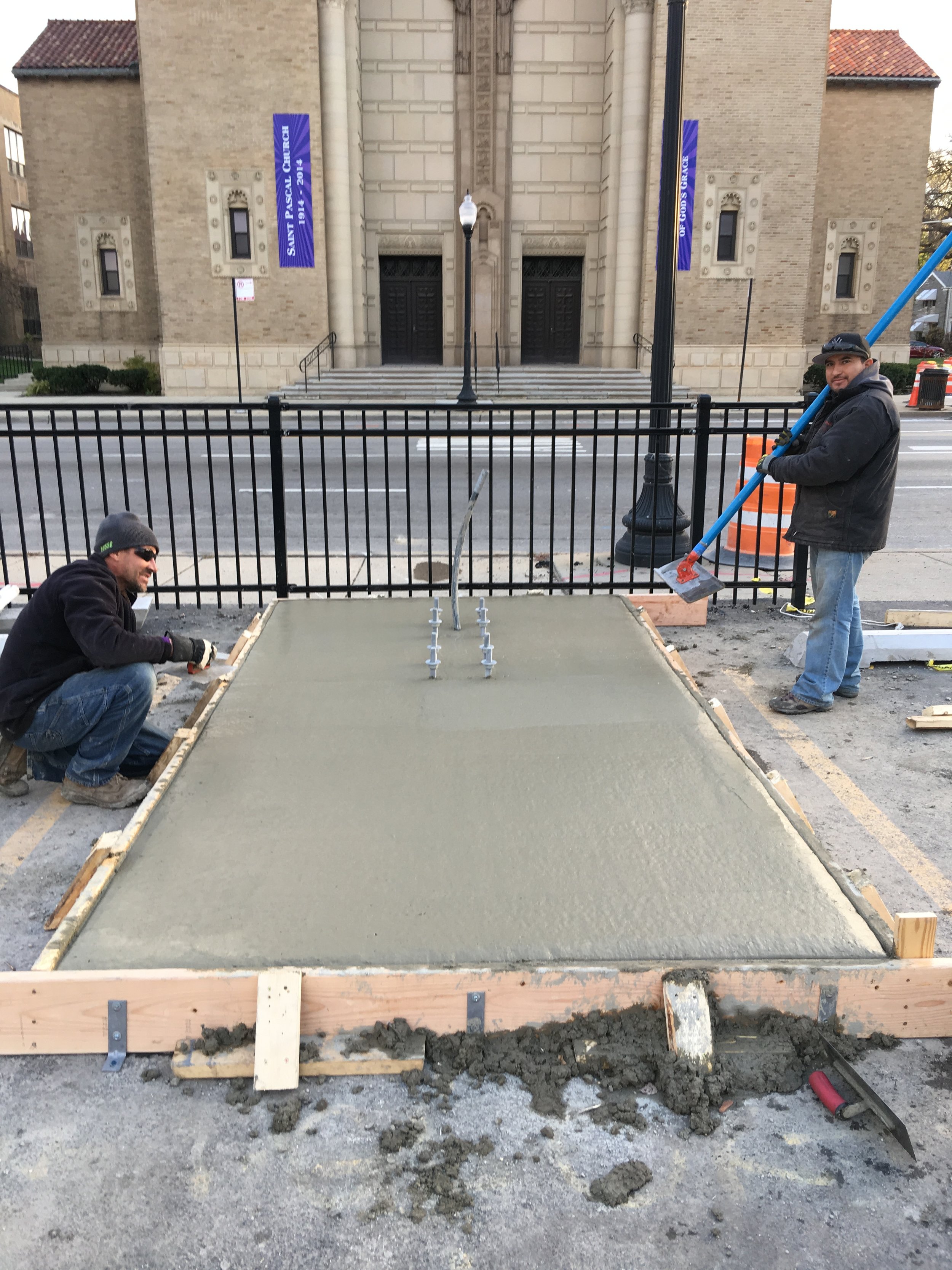  Installation of a new sign foundation   