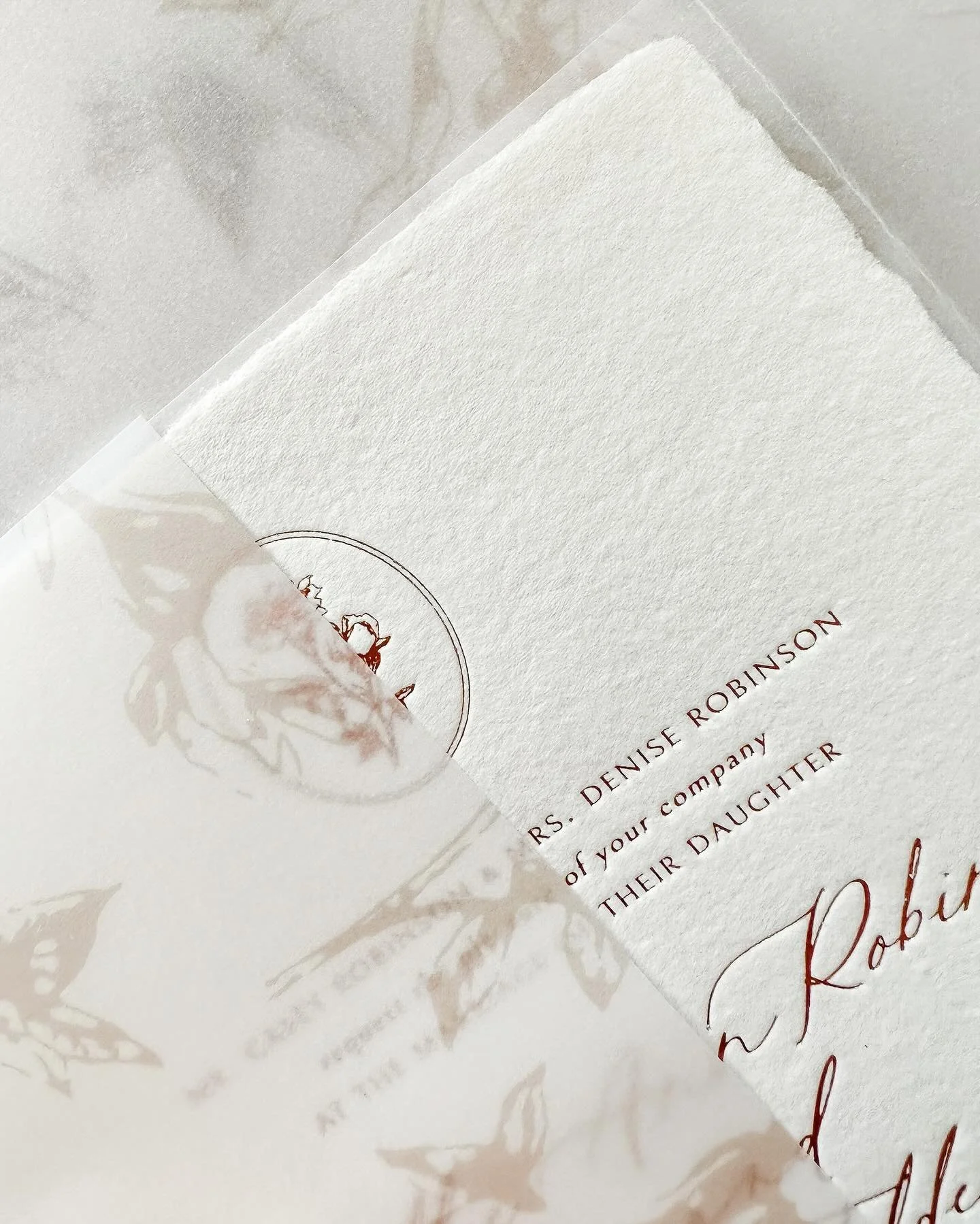 pillowy paper, copper foil, and an illustrated vellum wrap 💌