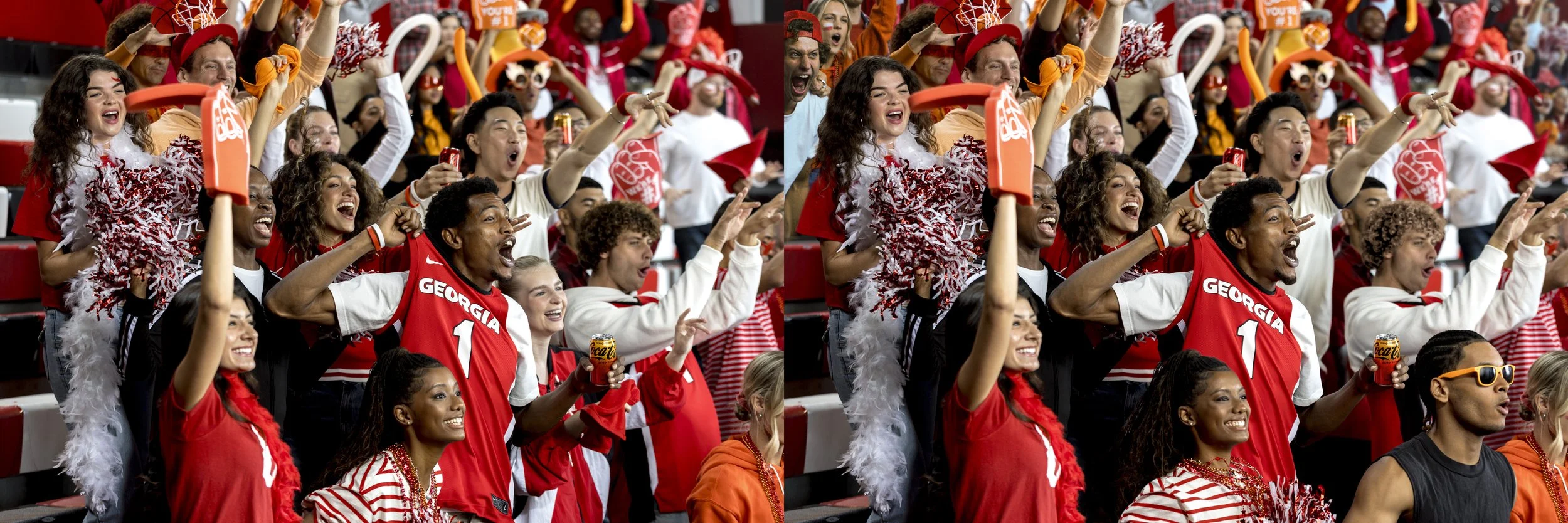 For Coke - remove and add individuals and crowds - various other edits