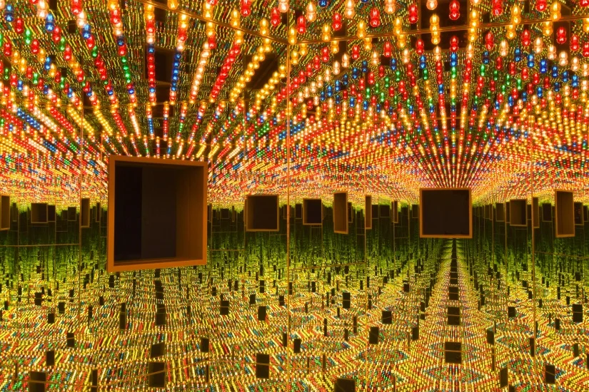Installation view of Yayoi Kusama, Love Forever (1966/1994) at the Hirshhorn Museum and Sculpture Garden, 2017. Photo by Cathy Carver.