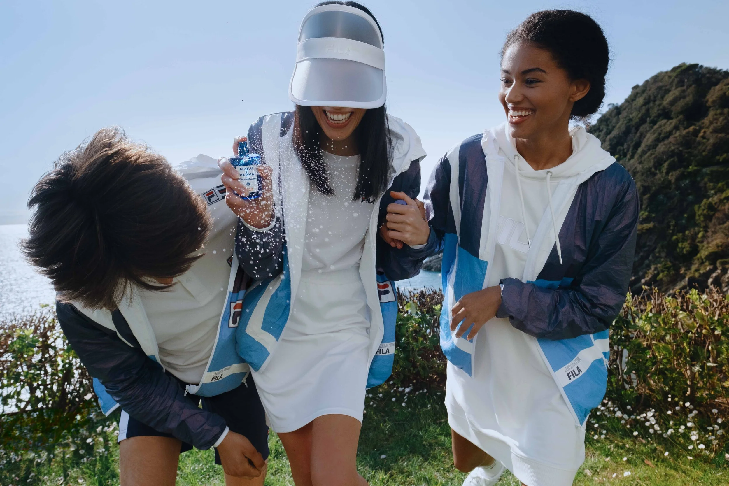  Acqua di Parma x Fila 110th Anniversary Campaign  stylist: Milva Gigli models: Aurelio Trombetta, Birta Abiba e Suki Ohana 