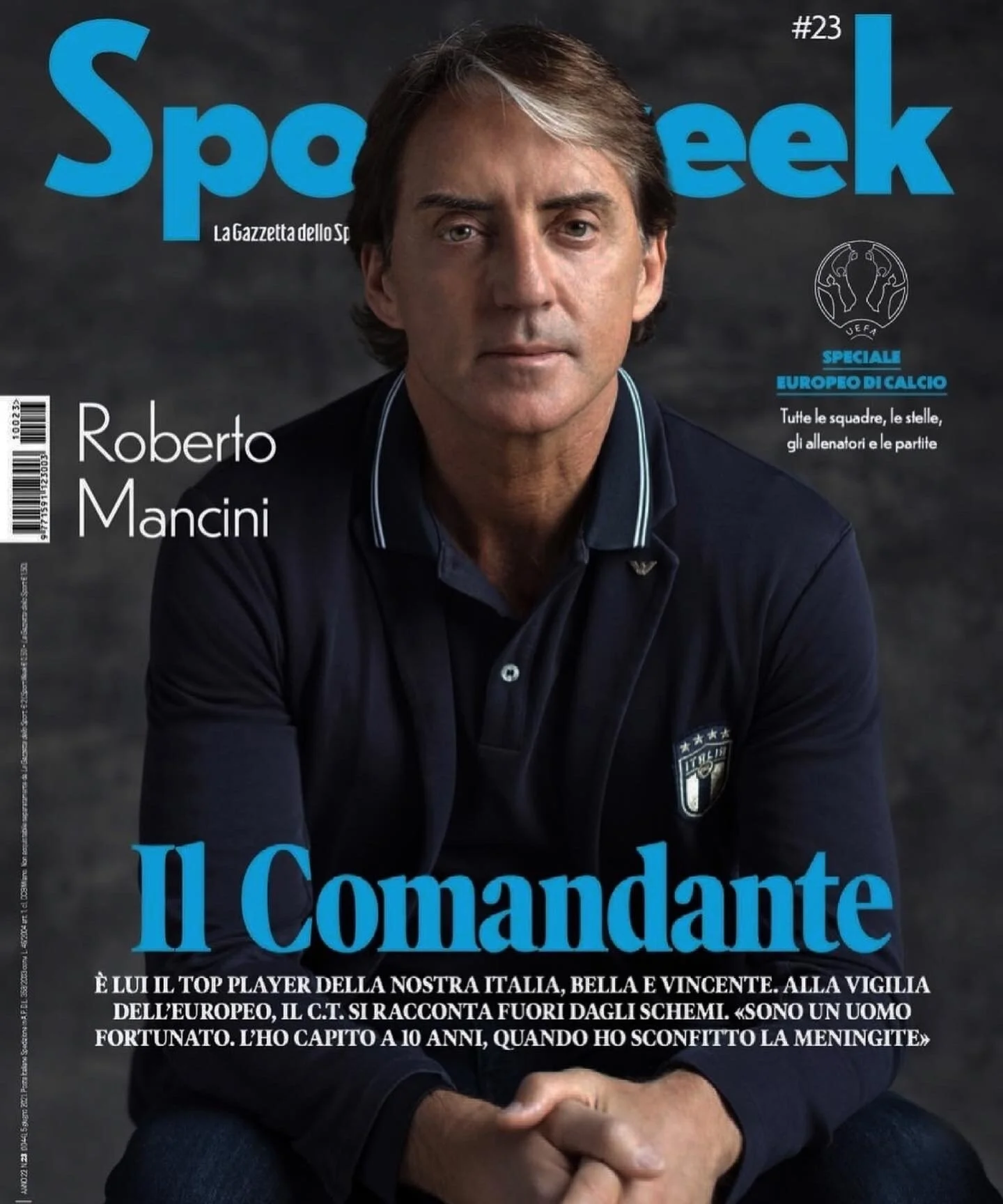  Sportweek Cover Story with Roberto Mancini - June, 2021. 