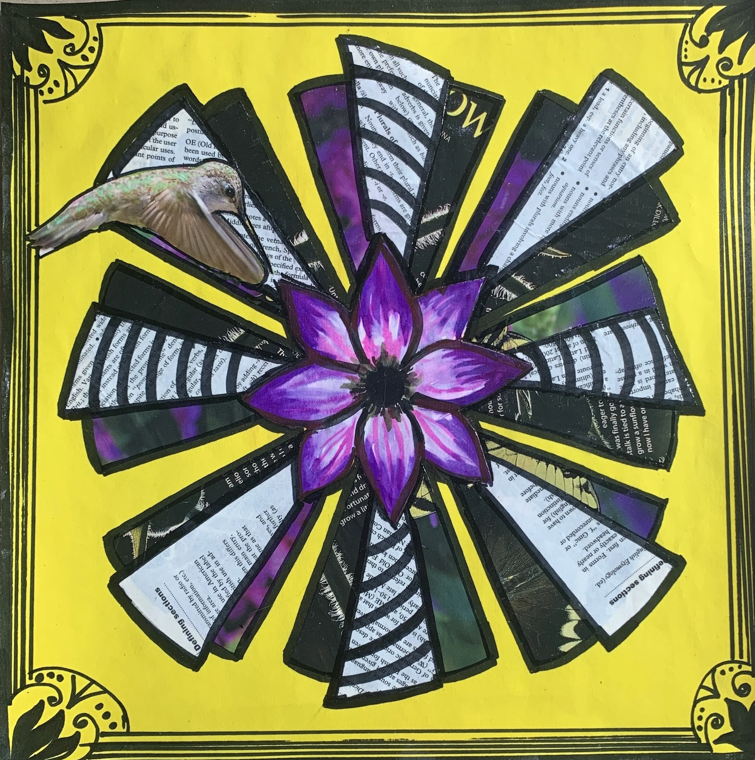 Radial Floral Collage