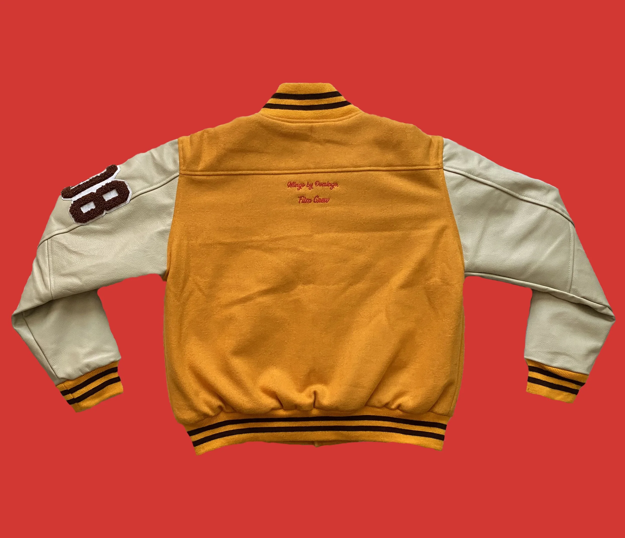 letter 'M' varsity jacket. - yellow 