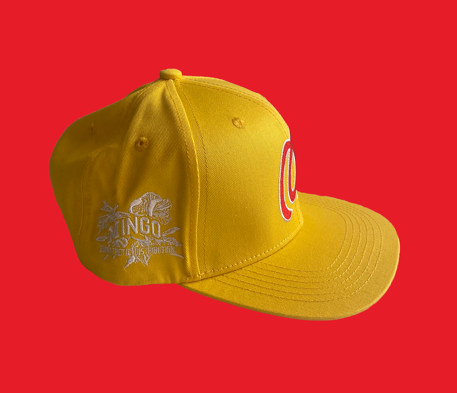 snapback by mingo yellow cap. — -