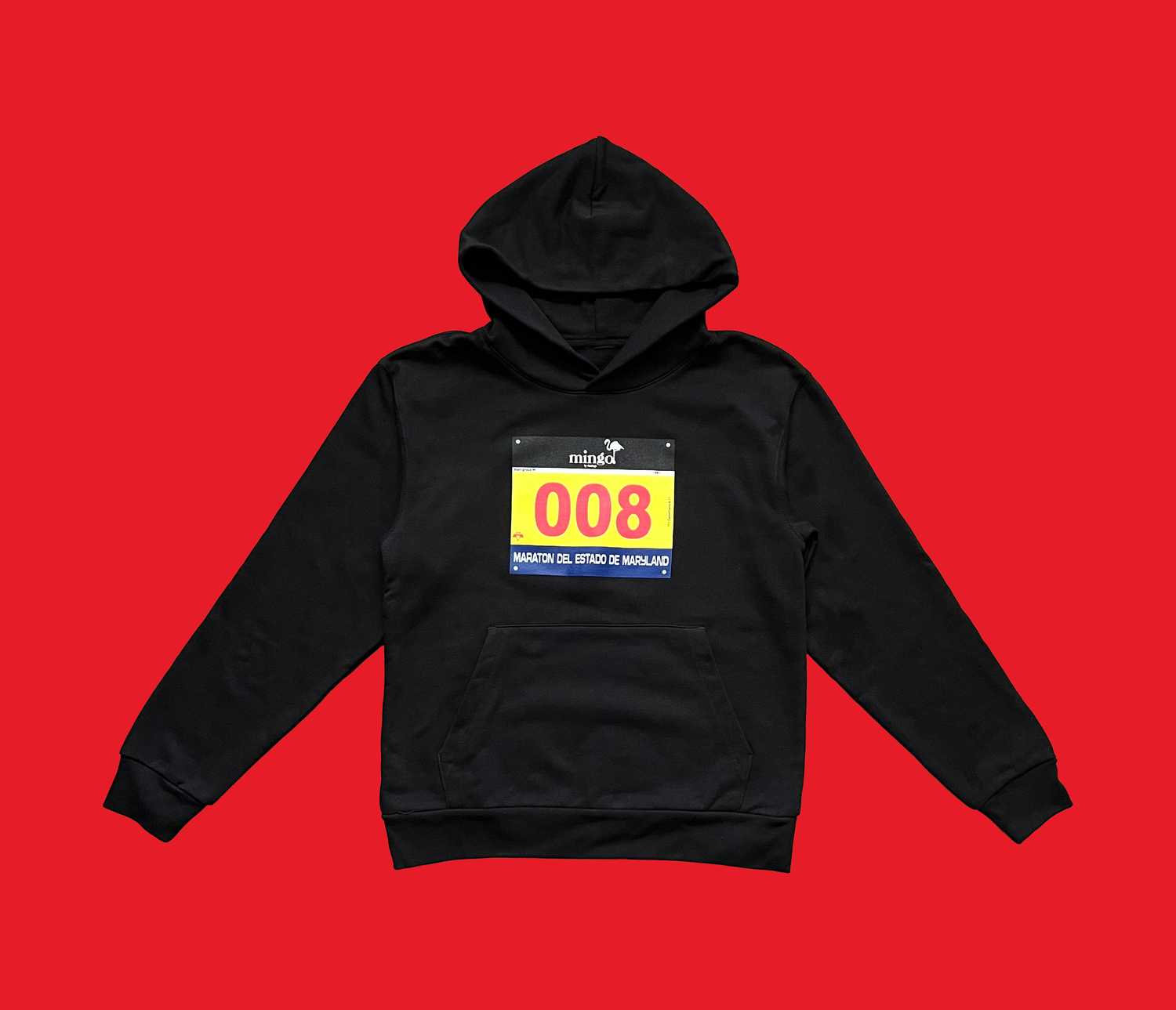 marathon bib hoodie. - black — mingo by domingo