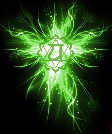 Symbolised as a lotus with twelve petals. Color: Green Sound: YAM (pronounced Yaam) Element: Air Gland/System: Thymus / Heart, Cardiac Plexus, Lungs, Breast, Lymphatic, Circulatory & Immune System The associated animals are the Dove, Antelope & Hummingbird Represents: Love, Relationships When Balanced: Unconditional Love Considered to be the petal lotus of "Essential Nature"