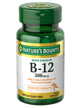 Nature's Bounty Vitamin B-12 500mcg Lozenges