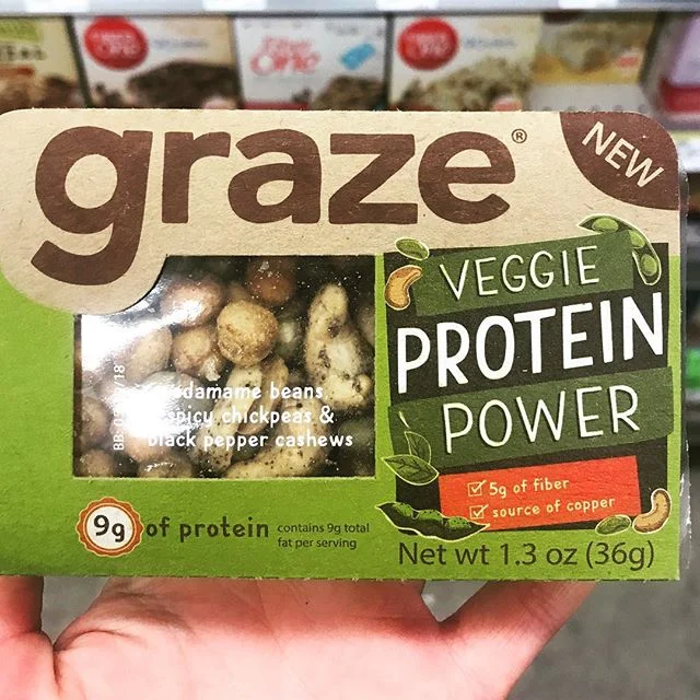Graze - veggie protein power. Accessible in store not just by delivery. #protein #veggie #copper