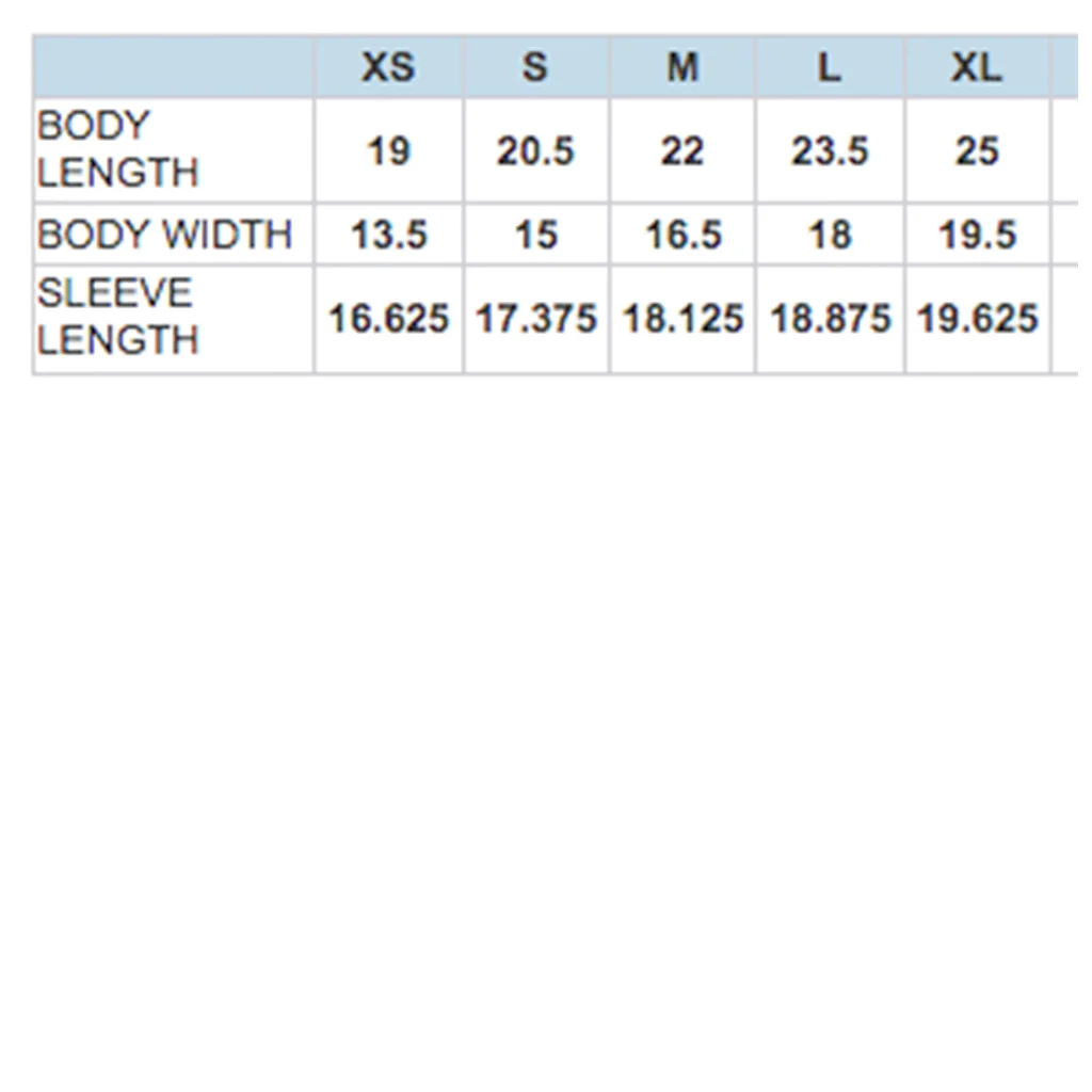 tomyouthraglansizechart.jpg