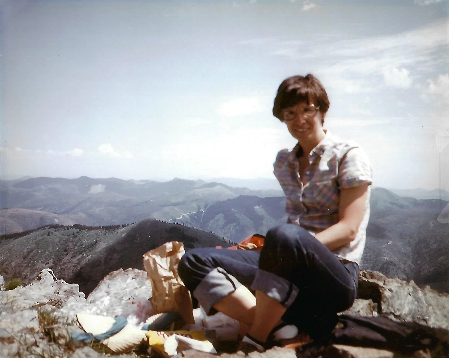 Christine's mom, Loralee, on Silver Star Mountain, 1981