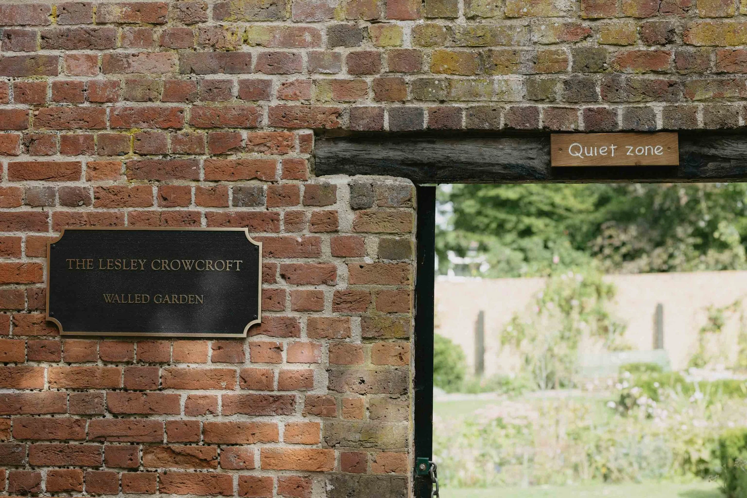 Eastcote Gardens doorway into walled garden.