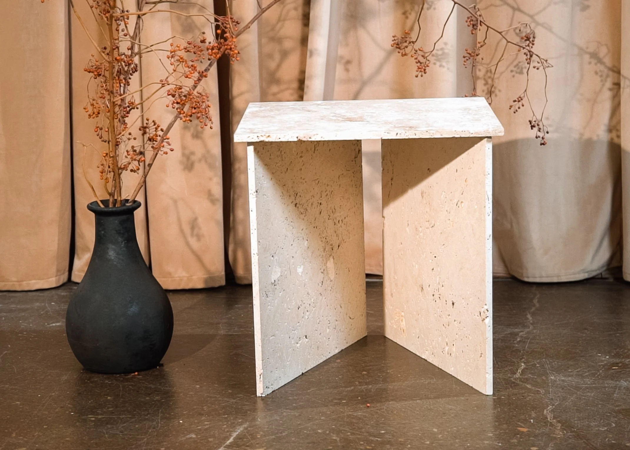 DIY Faux Travertine Block Side Table — The Sorry Girls