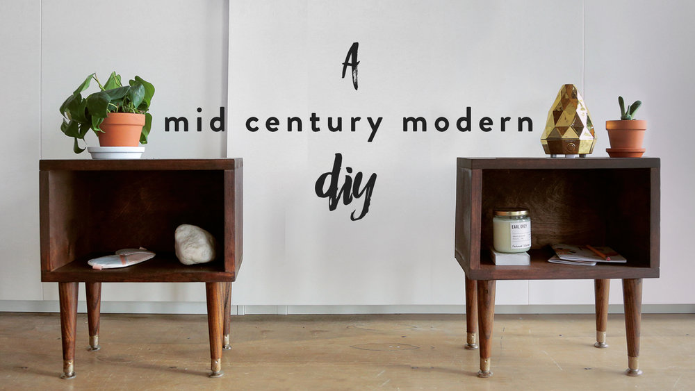 Diy Mid Century Modern Nightstand The Sorry Girls - Diy Mid Century Modern Nightstand