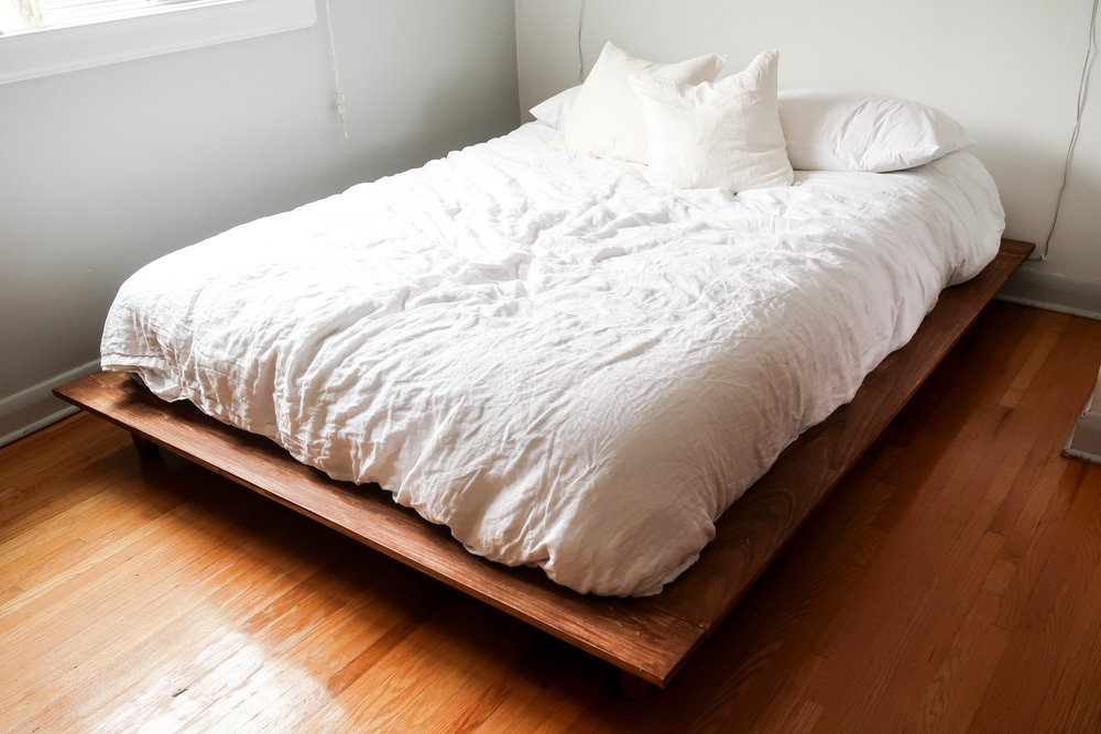 Building A Platform Bed The Sorry Girls, How To Build A Platform Bed Frame With Legs