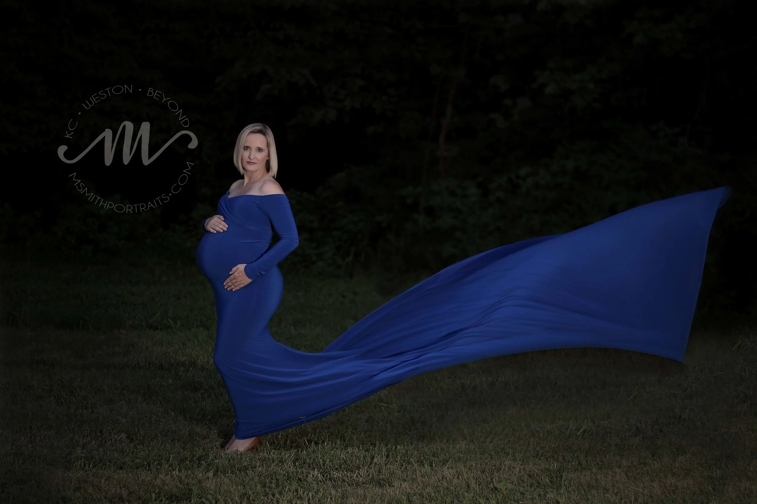 Maternity gown in the wind image