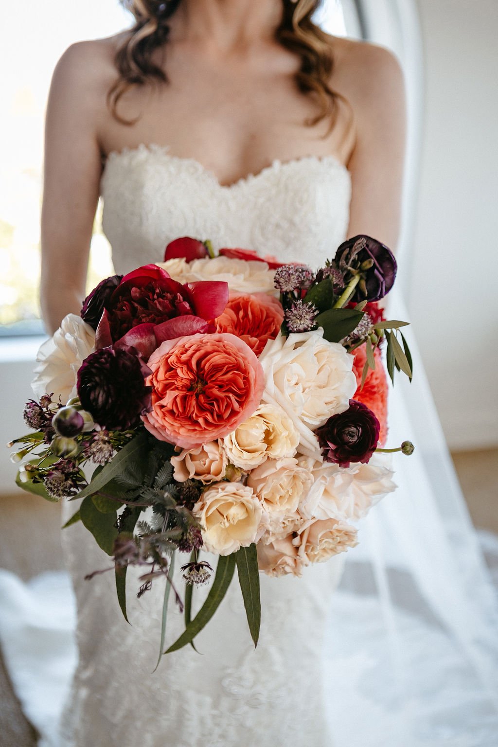 Garden Rose and Peony Bridal Bouquet 