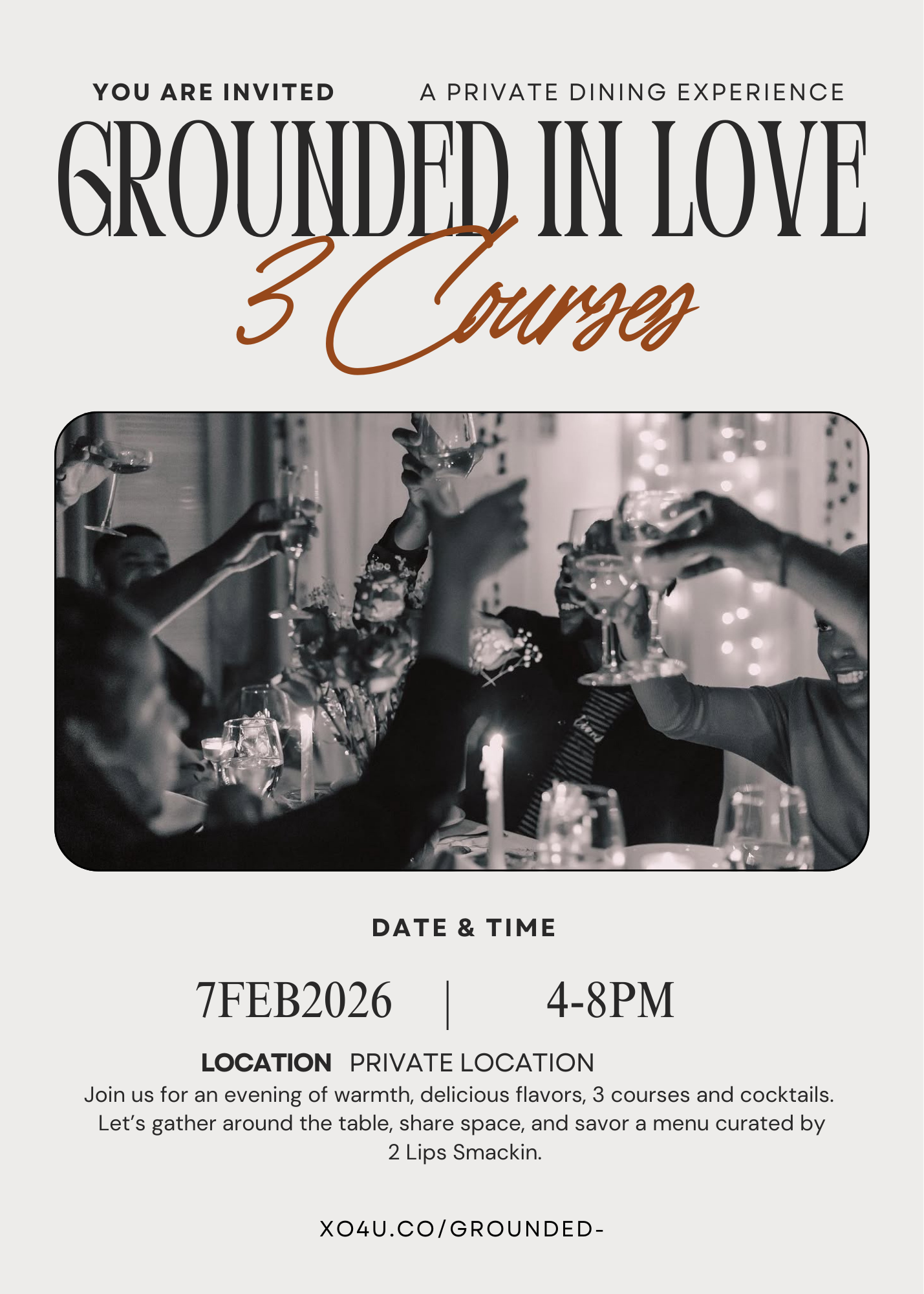 GROUNDED LOVERS DAY: 3 COURSES