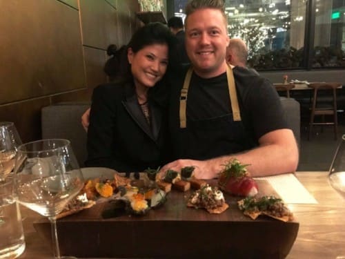 Roberta Kung Founder & CEO, GiftedTaste with Chef Timothy Hollingsworth of Otium and French Laundry.