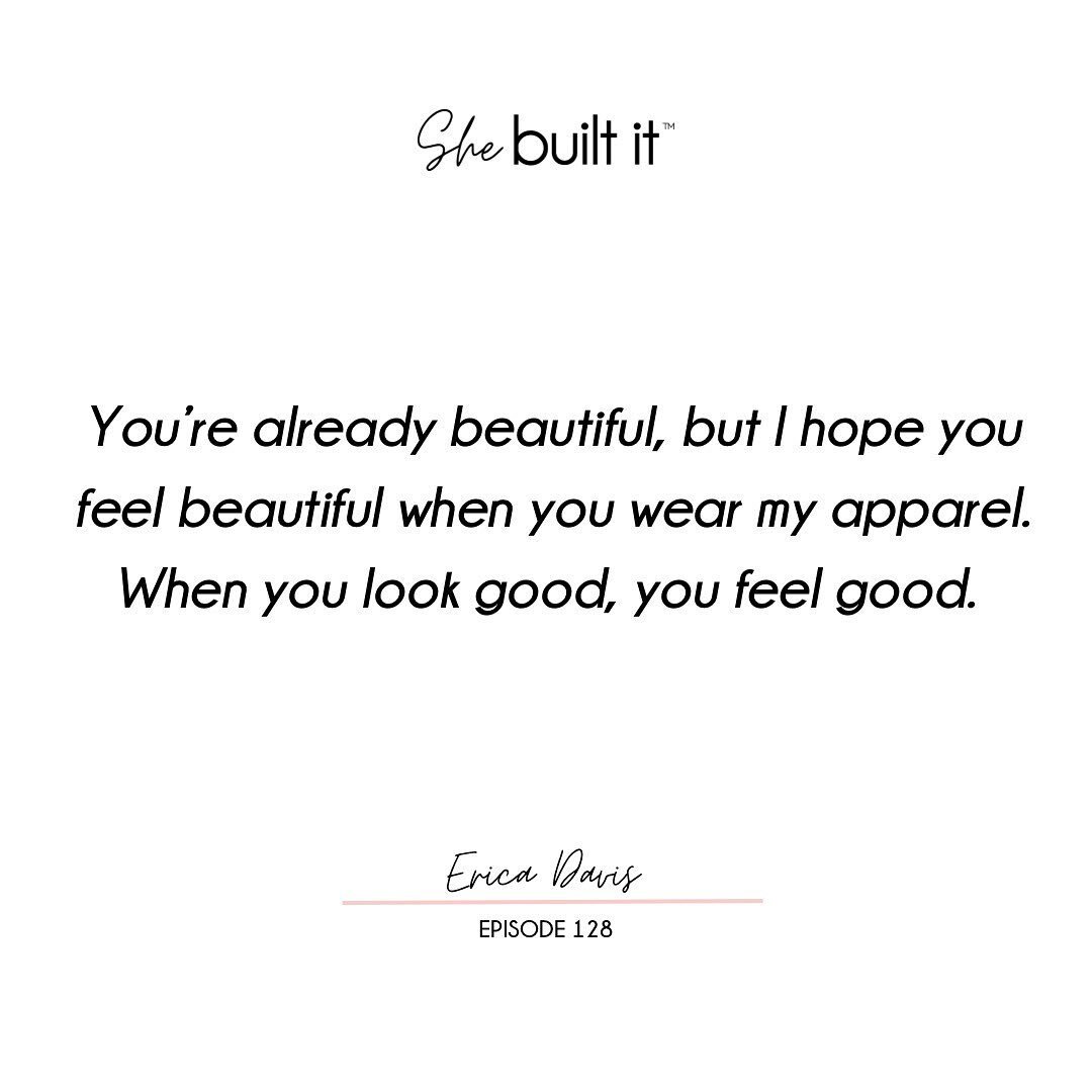 &ldquo;You&rsquo;re already beautiful, but I hope you feel beautiful when you wear my apparel.&rdquo;

Erica Davis, CEO of women's fitness, athleisure apparel and workout accessories line, Imperfect Mommers&reg;, joins us on the She Built It&reg; pod
