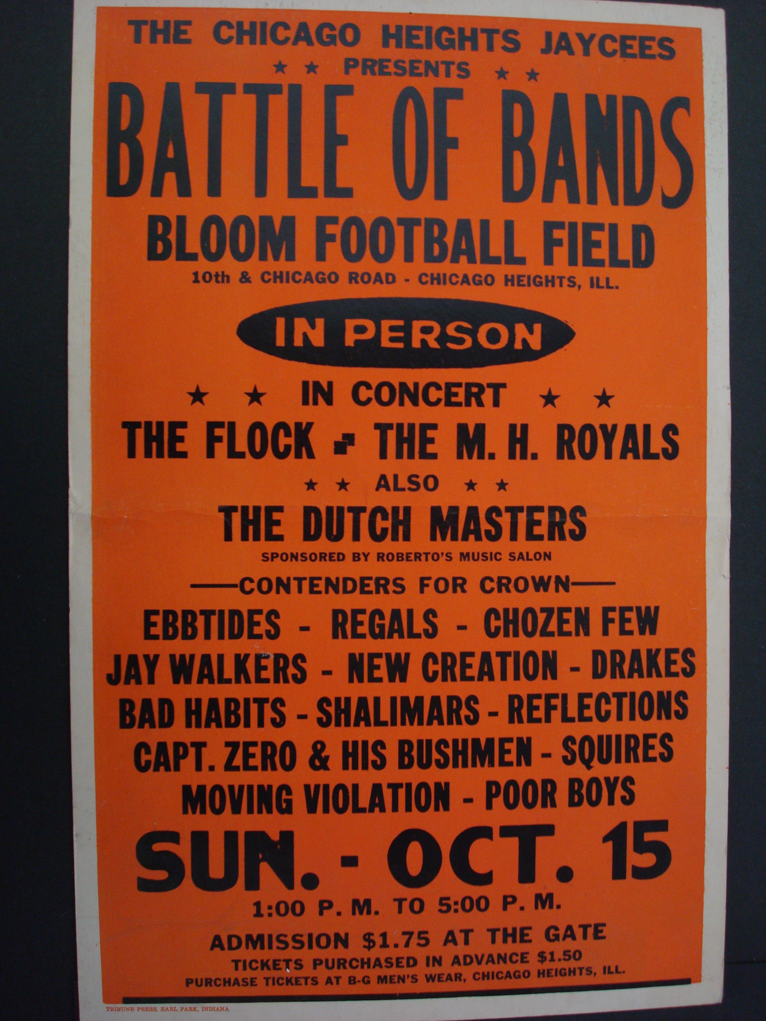 Poster for the "Battle of the Bands"